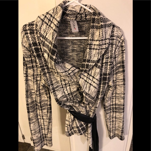 Plaid 5th Culture wrap jacket - Picture 4 of 7